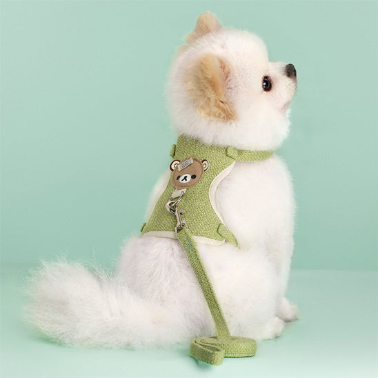 harnais pour petit chien couleur vert