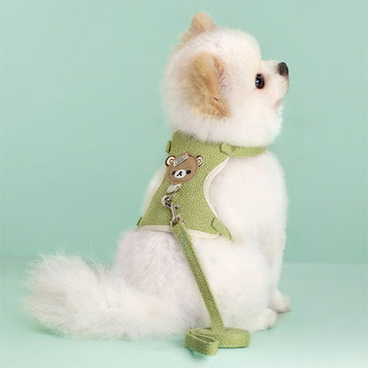harnais pour petit chien couleur vert