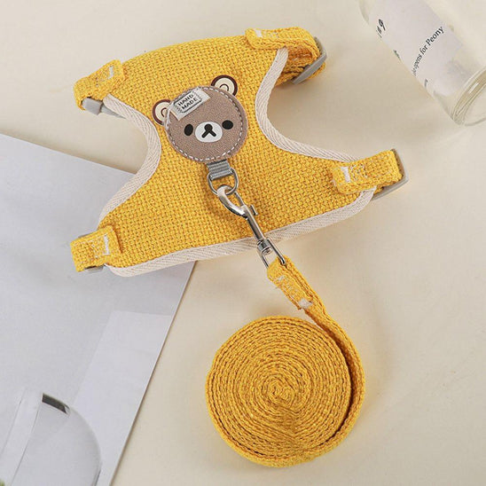 harnais pour petit chien variante jaune