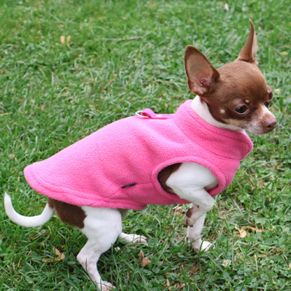 manteau-pour-chien-colori-rose-bonbon