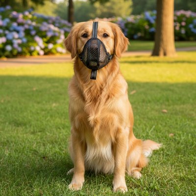 Muselière pour chien​  golden doré