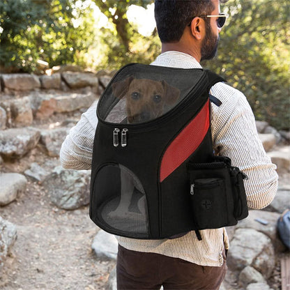 sac-a-dos-pour-chien-noir-rouge