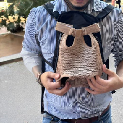 sac de transport pour chien noir beige homme