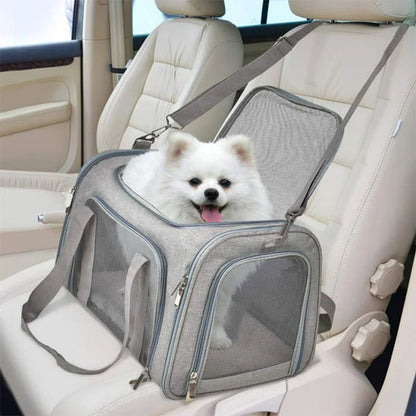 sac-pour-transporter-chien-gris-sur-banc-auto